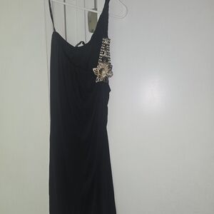 One strap Black Evening Dress